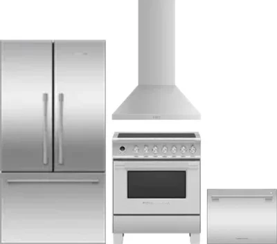 4 Piece Package Includes Refrigerator, Range, Hood And Dishwasher